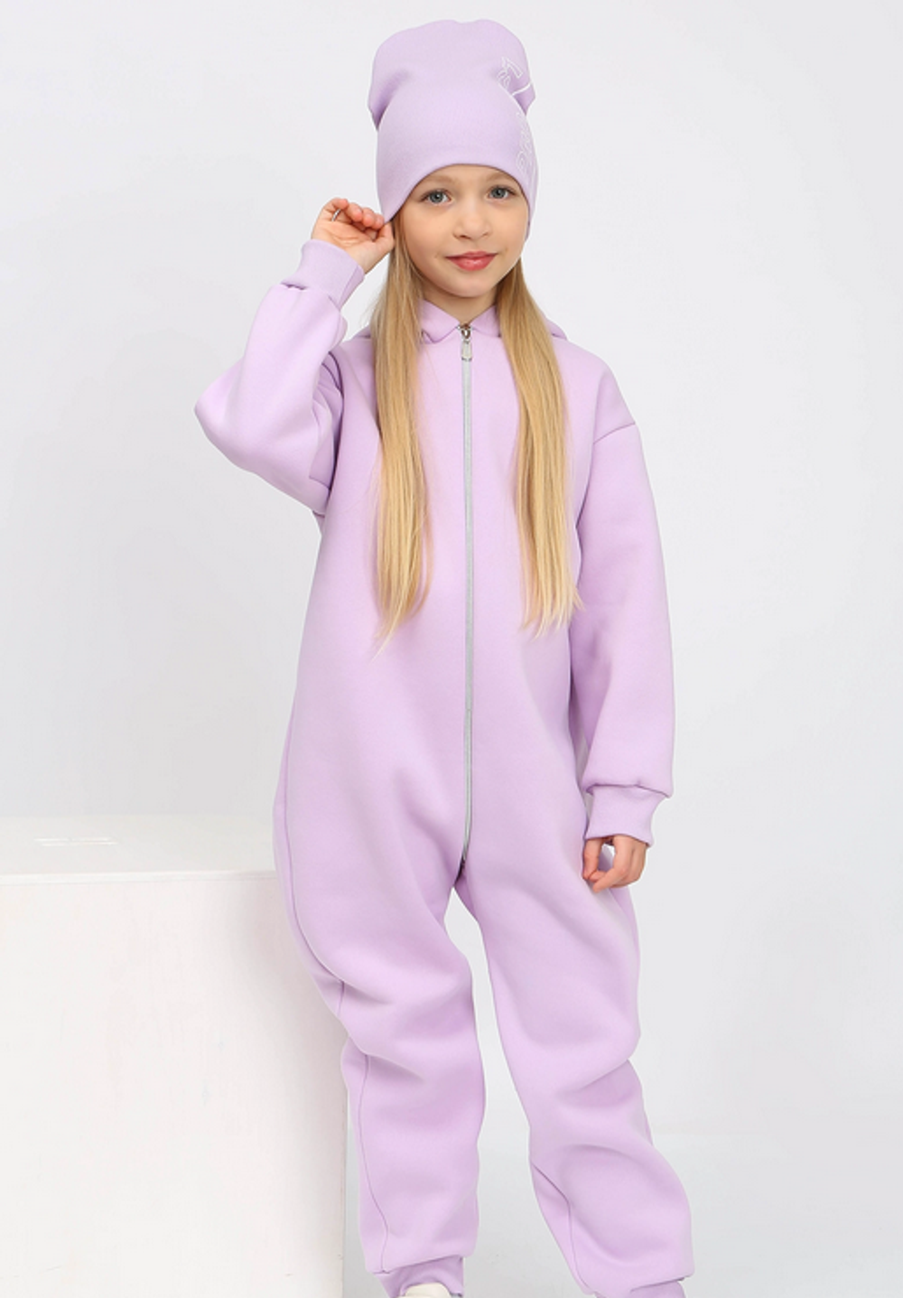 Комбинезон для девочек "Жади-1" р-р 122, Сиреневый