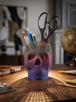 Подставка для карандашей, конфетница, 3D печать, череп-сетка, цветная