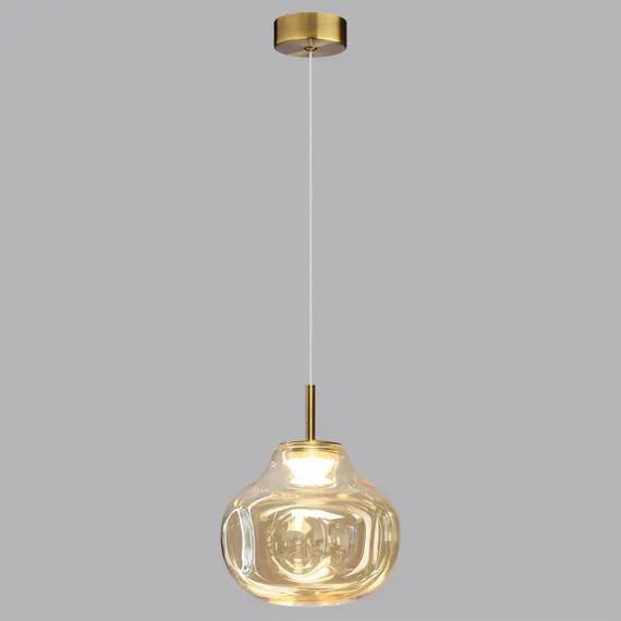 5097/4L PENDANT ODL25 421 античн.бронза/янтарный/металл/стекло Подвес LED 4W 4000K 388Лм VASO
