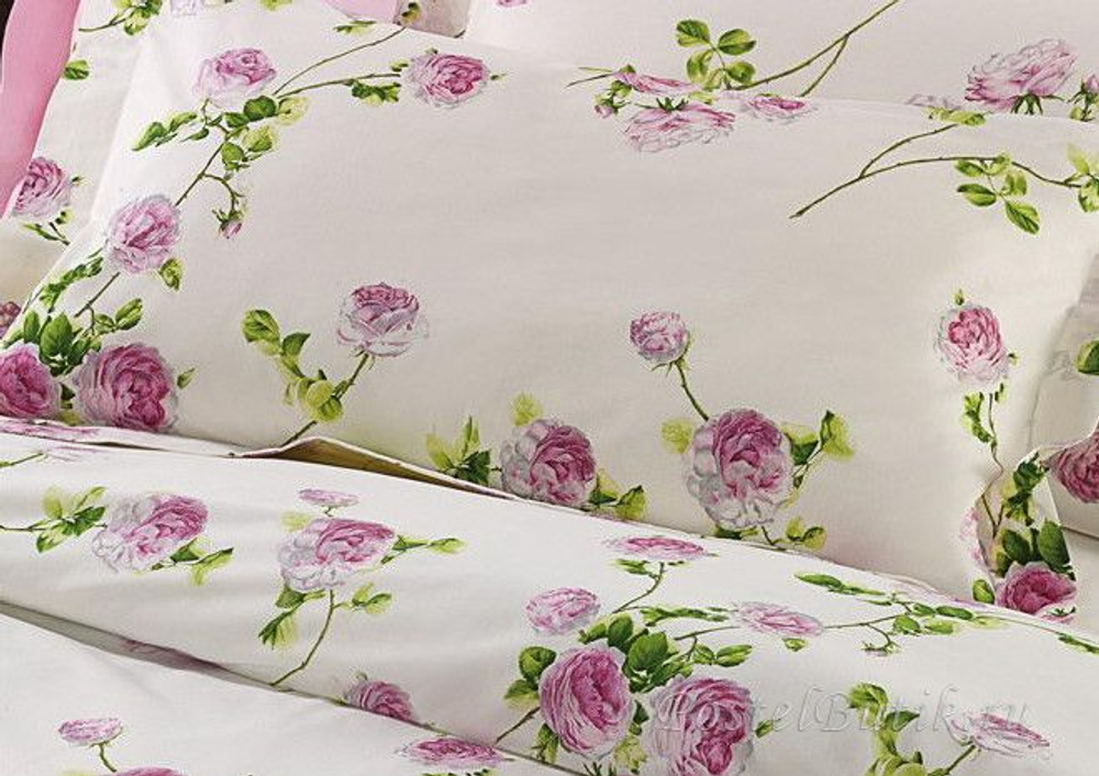 Постельное белье 2 спальное евро макси Mirabello Scented Rose бежевое