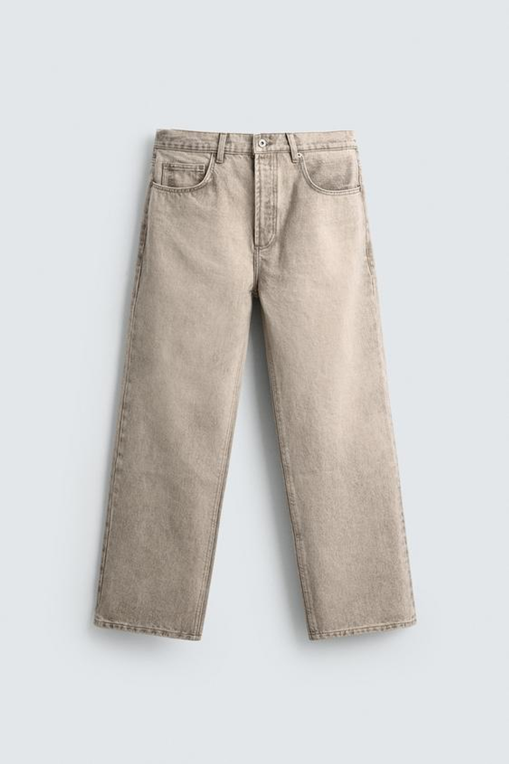 ZARA ДЖИНСЫ STRAIGHT ANKLE FIT ORIGINS, СВЕТЛО-СЕРЫЙ