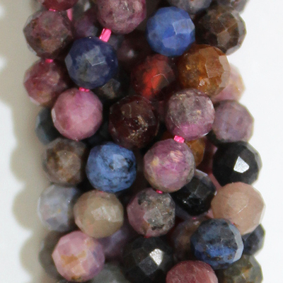 Корунды Рубин\Сапфир юв. огранка бусины 4мм