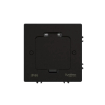 MultiDesk Лючок на 2 модуля IP44 с монтажной коробкой для бетонных полов ЧЁРНЫЙ матовый, тип MDK20
