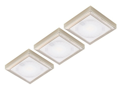 Forma e Funzione Комплект из трансф-ра и 3-х накладных светодиод. светильника SUN QUADROxT, 24V, теплый, сталь