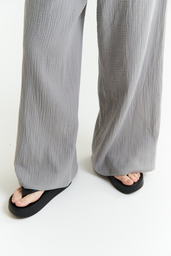 Муслиновые брюки серебро