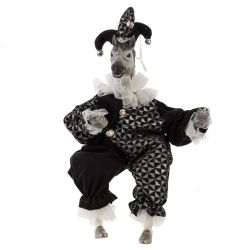 GAEM Игрушка набивная подвес "Лошадь-клоун", L18 W9 H36/22 см