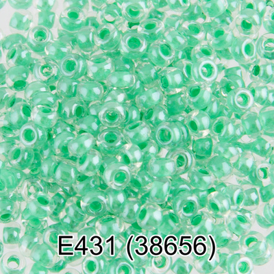 Бисер Чехия "GAMMA" круглый 5 10/0 2.3 мм E431 св.зеленый ( 38656 )