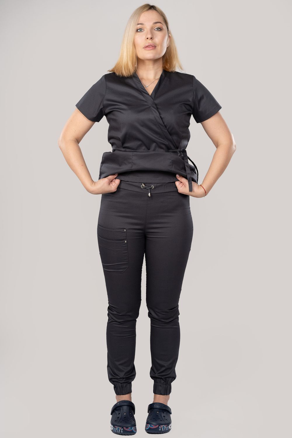 Костюм медицинский женский 386 ГРАФИТ