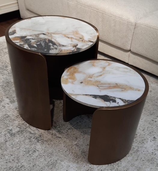 Журнальный столик Savoy Ø45х45 см, белая керамика