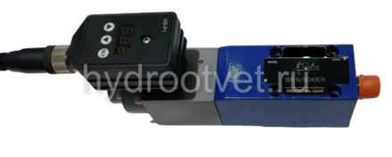 DBEE6-1X/200G24K31C - Пропорциональный предохранительный клапан Ду6 (расход до 15 л/мин), давление регулировки до 200 бар, встроенные усилитель = есть, монтаж - на плиту