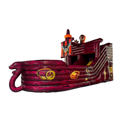 Большой надувной батут-горка “Пиратский корабль” 10*5*6 м