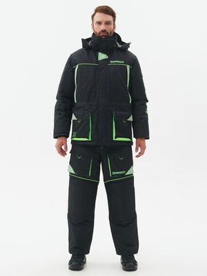 Костюм зимний Elbrus ткань Hit Membrane цвет Черный/Лайм