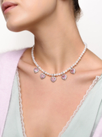 Колье "Pearl Love Rose" Silver