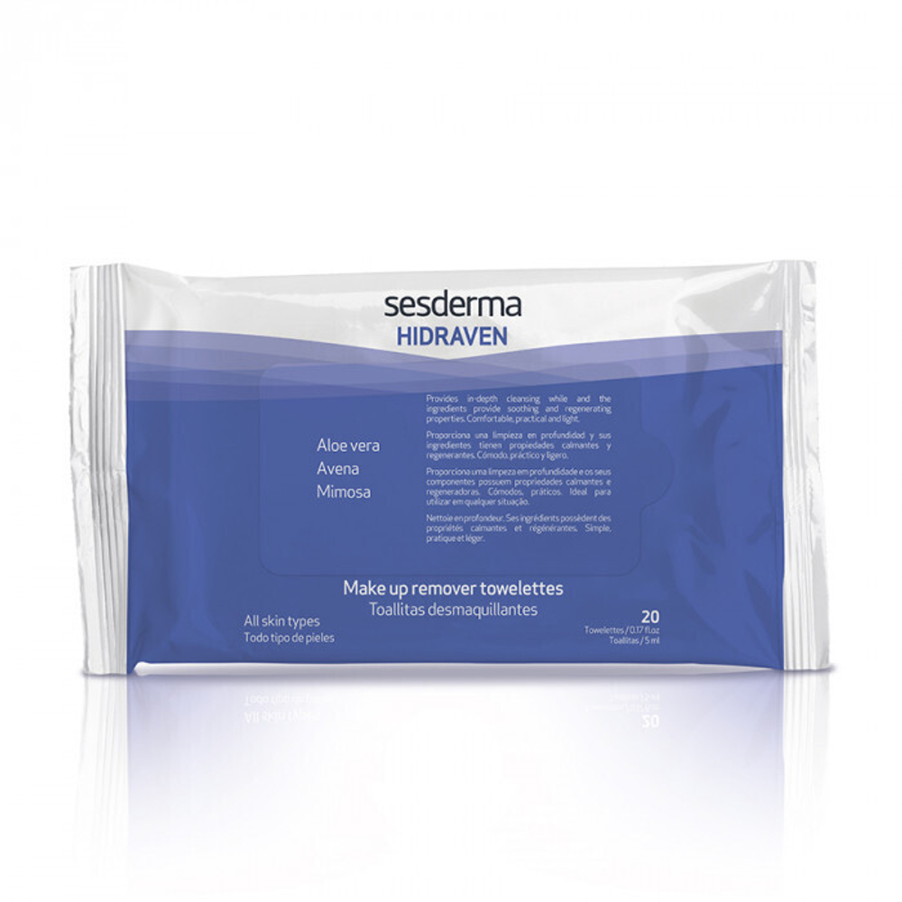 Sesderma HIDRAVEN Make-Up Removal Towelettes - Салфетки для снятия макияжа, 20 шт