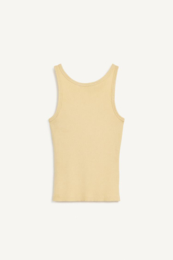 ZARA ТОП ИЗ СМЕСОВОГО ХЛОПКА, ЦВЕТ СЛИВОЧНОГО МАСЛА