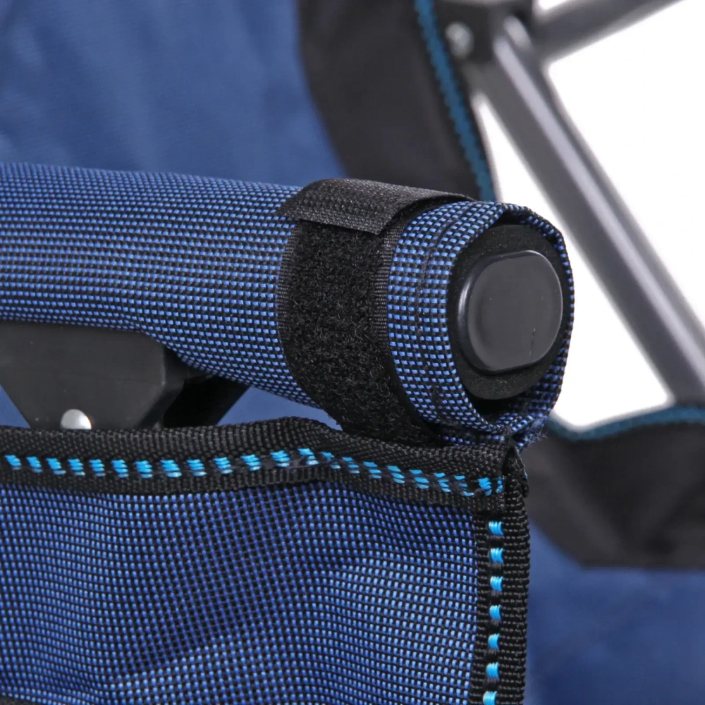 Кресло складное с подлокотниками до 120кг 64*53*90 см синее