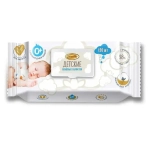 Влажные салфетки «Детские» 120 шт с пластиковым клапаном (салфетки с тиснением)