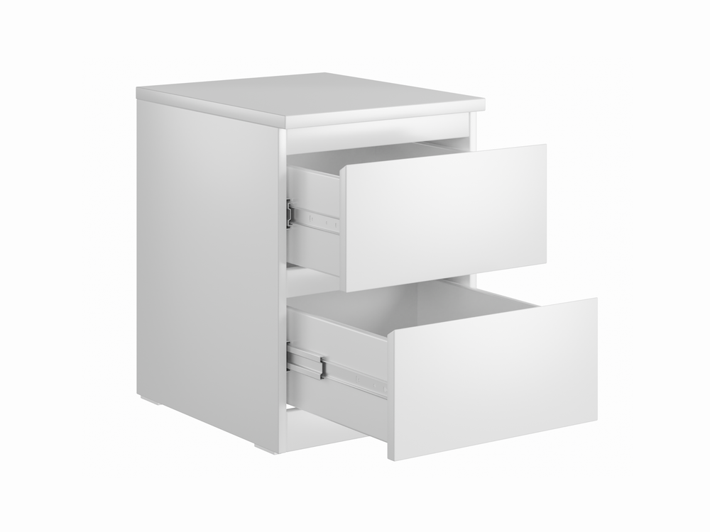 Тумба МАЛЬТА прикроватная 2 ящика 40х54 (белый)