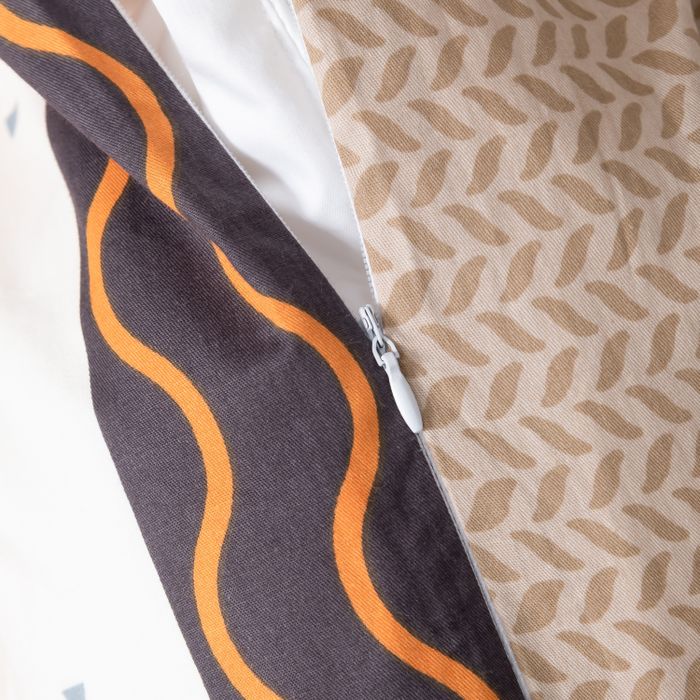 Комплект постельного белья на резинке Делюкс Сатин 100% хлопок «Геометрия настроения»