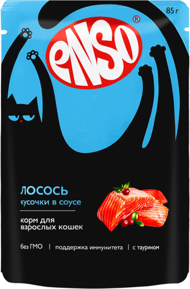 ENSO пауч д/кошек Лосось в соусе 85г.*24шт.