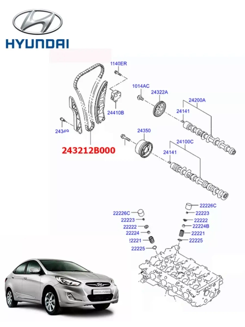 Цепь ГРМ Hyundai Solaris