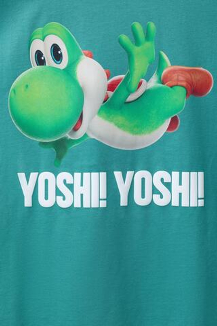 ZARА ФУТБОЛКА YOSHI SUPER MARIO BROS ™ © NINTENDO, ЗЕЛЕНОВАТО-СИНИЙ