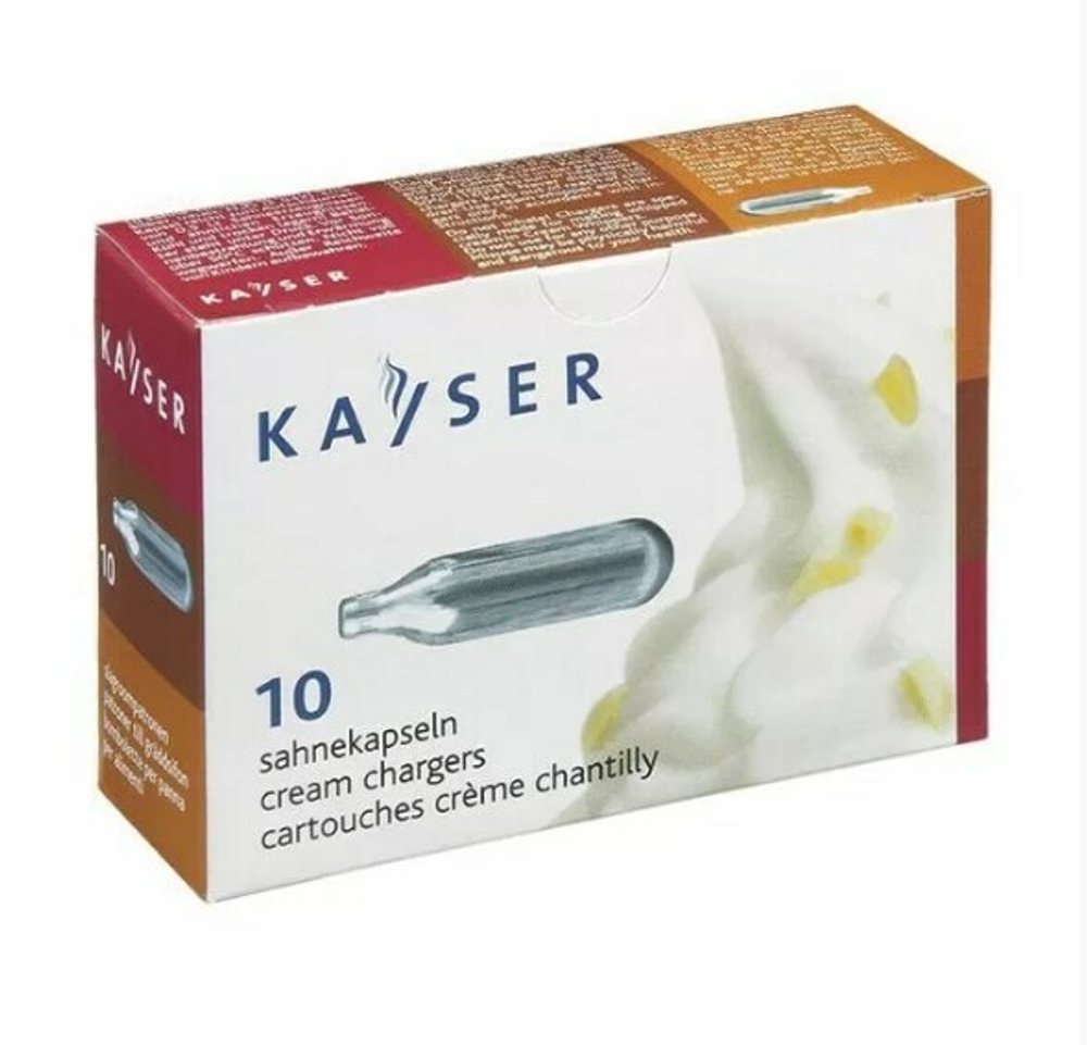Баллончик для сифона для взбивания сливок (N2O) 10 шт/уп. KAYSER