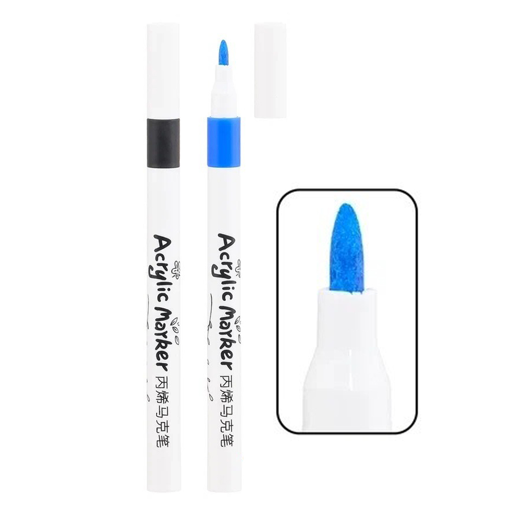 Маркер для скетчинга Basir, акриловый, белый корпус, 60 цветов