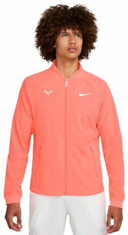 Мужская теннисная кофта Nike Court Dri-Fit Rafa Jacket - bright mango/white