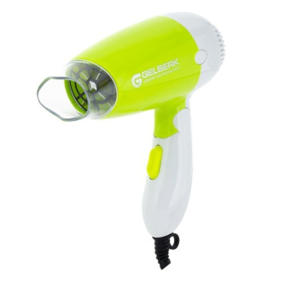 Фен дорож, Gelberk, GL-627, 900 Вт, зелено-белый