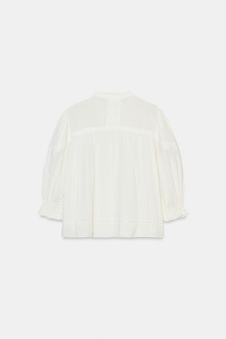 ZARA РОМАНТИЧЕСКАЯ РУБАШКА ИЗ ХЛОПКА — ZW COLLECTION, ЭКРЮ