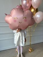 Фигурный шар Розовое облачко с улыбкой - 61см (БГ-35)