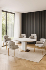 Стул обеденный Ist Casa Романи, черно-белый, золото