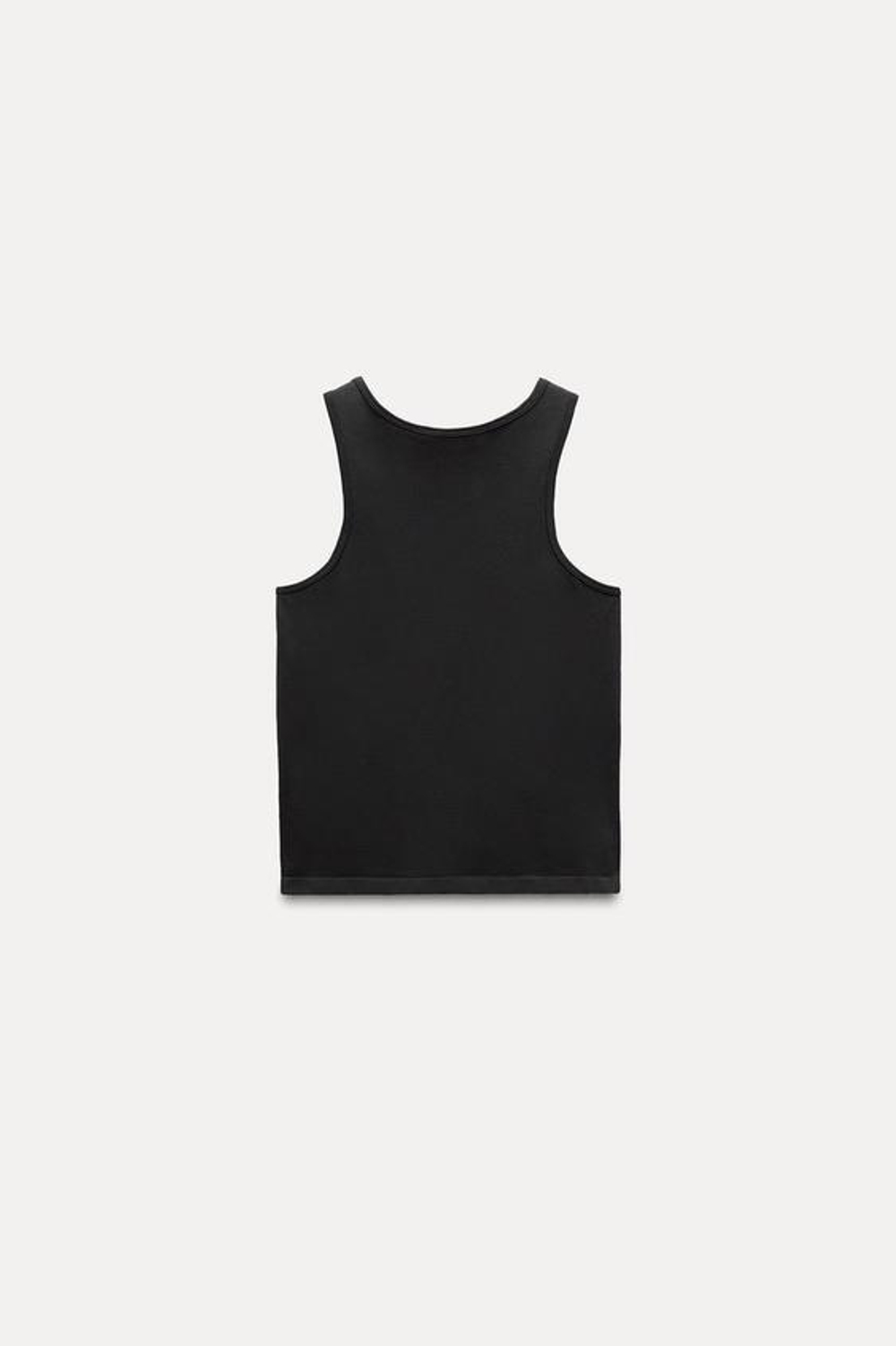 ZARA БЕСШОВНЫЙ ТОП СО СТРАЗАМИ, ЧЕРНЫЙ