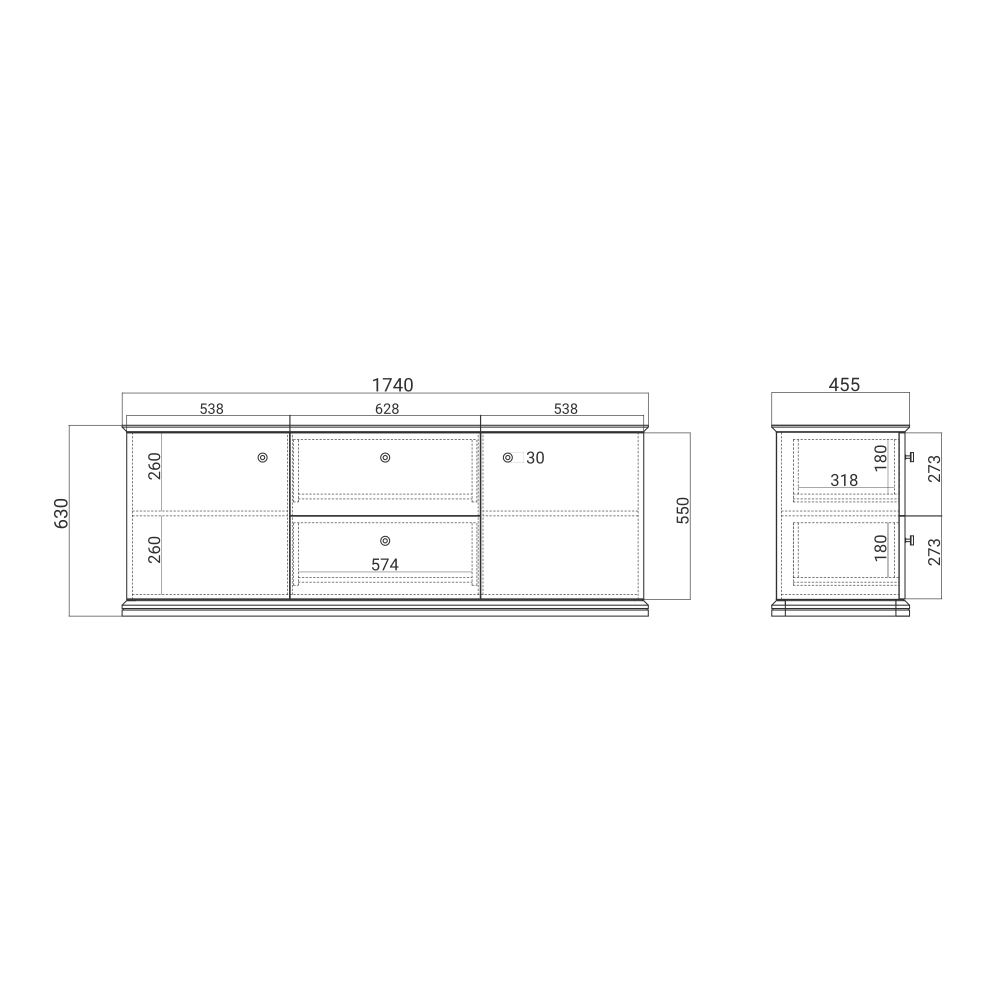 Тумба под ТВ CRYSTAL CRD017 на цоколе
