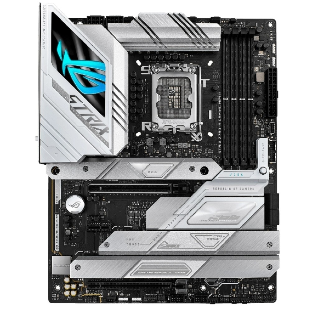 Материнская плата ASUS ROG STRIX Z790-A GAMING WIFI II (Socket 1700, ATX, 4xDDR5(192GB), DP/HDMI 2.1, 1xPCIe 5.0x16/1xPCIe 4.0x16/1xPCIe 3.0, 1xLAN (2.5GbE), Wi-Fi, 4xSATA 6Gb/s, 5xM.2, 2xType-C, 6xUSB 3.2, 4xUSB2.0)