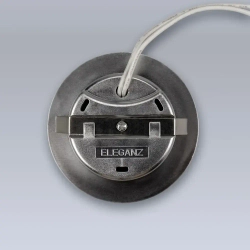 Светильник мебельный встраиваемый светодиодный "Eleganz 4W 220V", серебристый цвет, корпус Термопластик, круглый, 4500К, IP 40