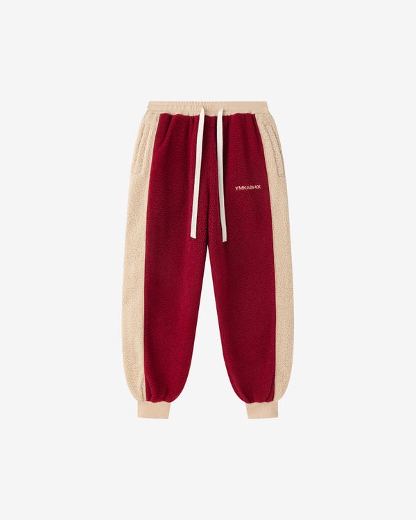 Брюки Little Lamb бордовый/песочный - фото 1