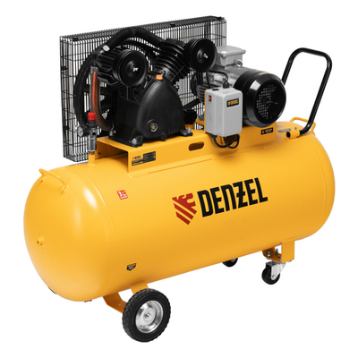 Компрессор поршневой ременной BCV 5500-T/270. 5.5 кВт. 270 литров. 850 л/мин Denzel