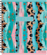 Тетрадь общая 48 л., PASTEL GOLD LEOPARD, обложка-мелов.картон+сплошной УФ-лак, металлический гребень