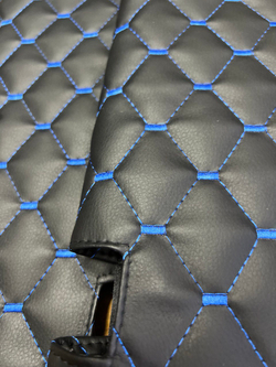 Чехлы на козырьки ЛАДА Ларгус, РЕНО Логан, Дастер, Сандеро (синяя нить Рубин)