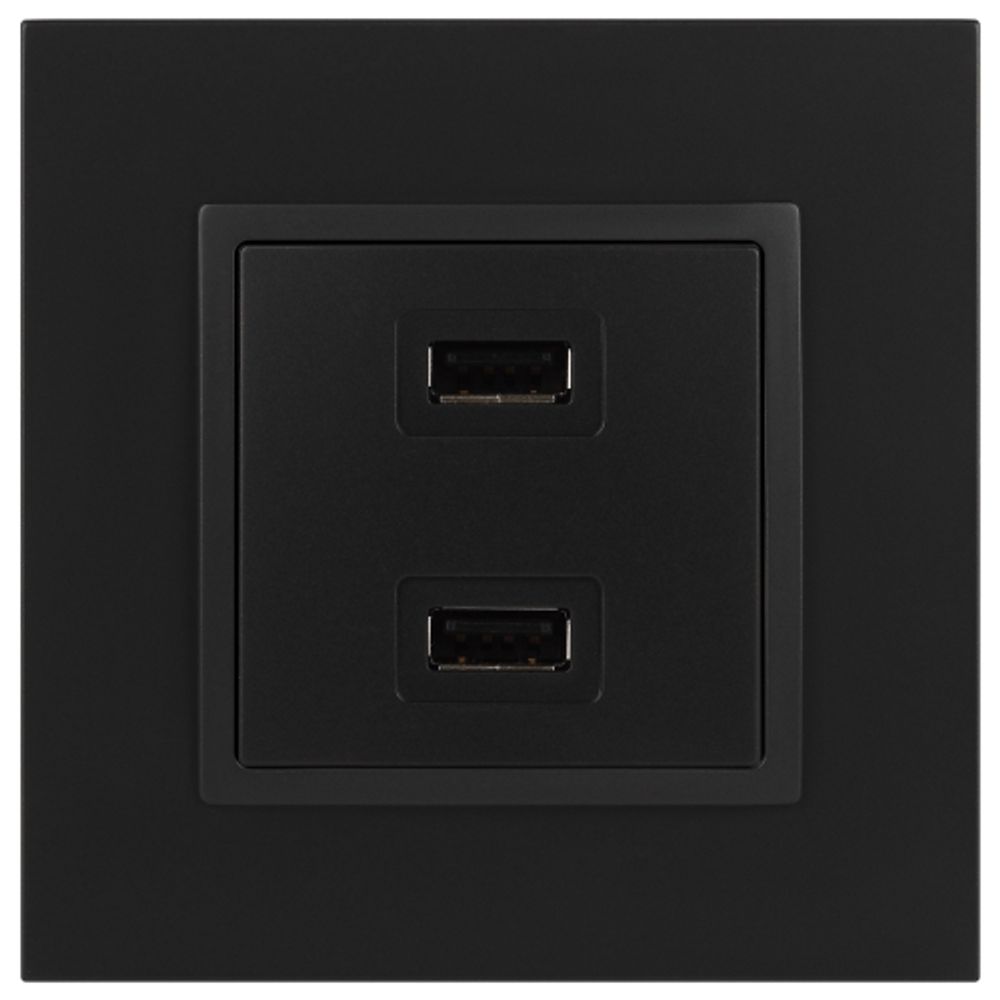 14-4110-05 ЭРА Устройство зарядное USB, 230В/5В-2100мА, IP20, Эра Elegance, антрацит