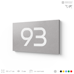 Табличка с номером 93 на дверь квартиры, для офиса, кабинета, аудитории, склада, серая 120х70 мм, Айдентика Технолоджи