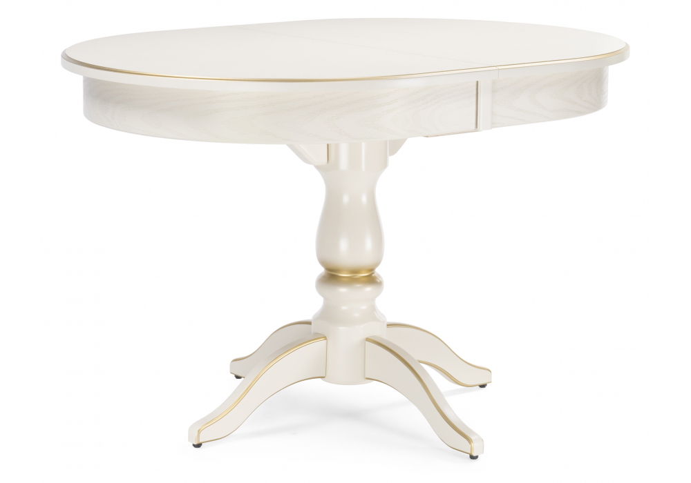 Стол деревянный Woodville Сайрус слоновая кость, золото