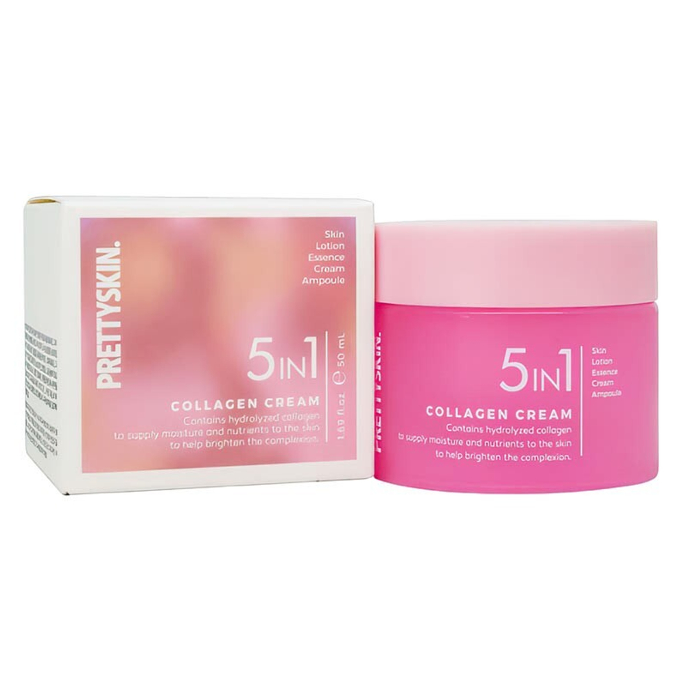 Крем сыворотка для лица с коллагеном PRETTYSKIN 5in1 Collagen Serum Cream 50 мл