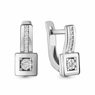 941613А Серьги из Золота с бриллиантами из коллекции "Mon Amour"