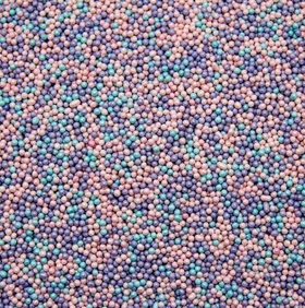 Посыпка шарики голубые/лиловые/розовые перламутровые 1мм 100 гр