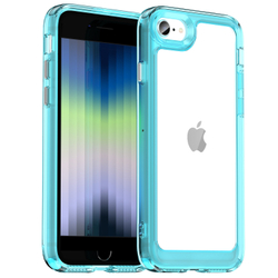 Чехол с усиленными мягкими рамками бирюзового цвета для iPhone 7, 8, SE и SE 3, увеличенные защитные свойства