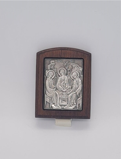 Икона авто дер.сер. 4*6арка Троица (Рублев) (КовБ) 10669656