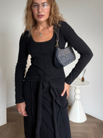 Платье лапша миди графит